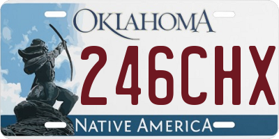 OK license plate 246CHX