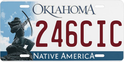 OK license plate 246CIC