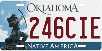 OK license plate 246CIE