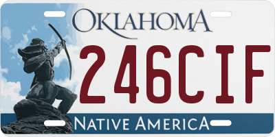 OK license plate 246CIF