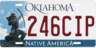 OK license plate 246CIP
