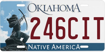 OK license plate 246CIT