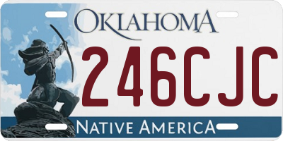 OK license plate 246CJC