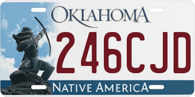OK license plate 246CJD