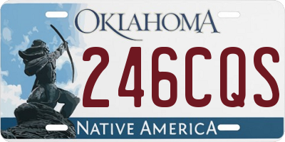 OK license plate 246CQS