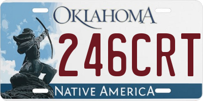 OK license plate 246CRT