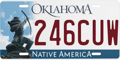 OK license plate 246CUW