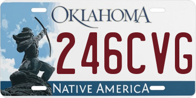 OK license plate 246CVG
