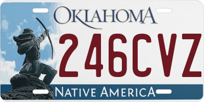 OK license plate 246CVZ
