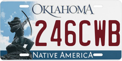 OK license plate 246CWB