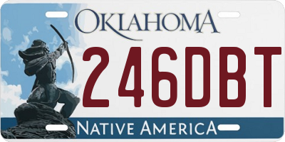 OK license plate 246DBT