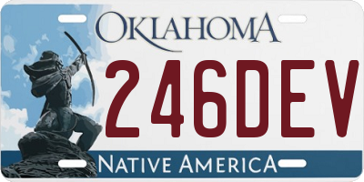 OK license plate 246DEV