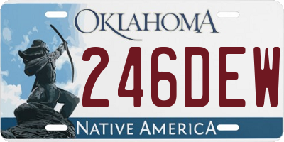 OK license plate 246DEW