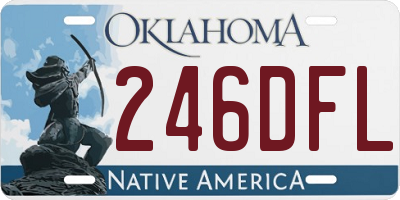 OK license plate 246DFL