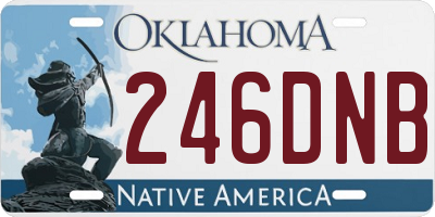 OK license plate 246DNB