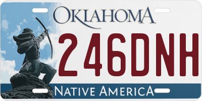 OK license plate 246DNH