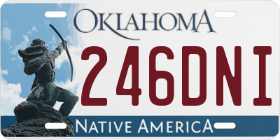 OK license plate 246DNI