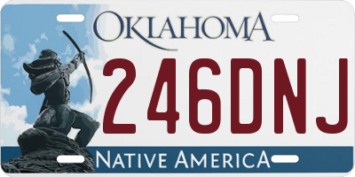 OK license plate 246DNJ