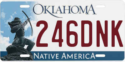 OK license plate 246DNK