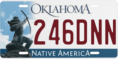 OK license plate 246DNN
