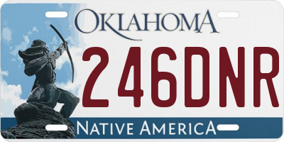 OK license plate 246DNR