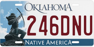 OK license plate 246DNU