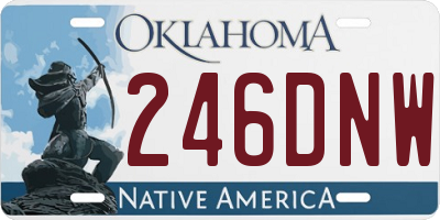 OK license plate 246DNW