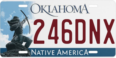 OK license plate 246DNX