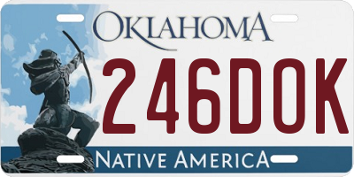 OK license plate 246DOK