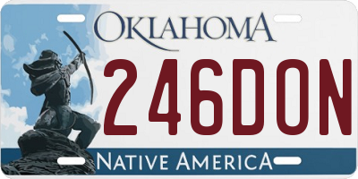 OK license plate 246DON