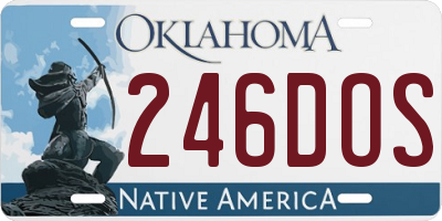 OK license plate 246DOS