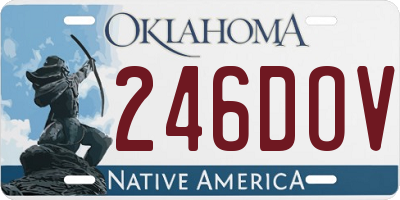 OK license plate 246DOV