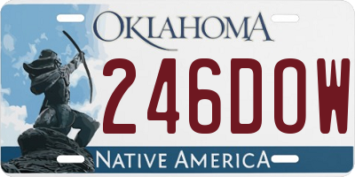 OK license plate 246DOW