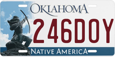 OK license plate 246DOY