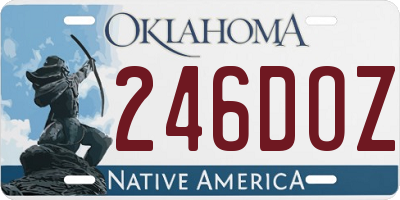OK license plate 246DOZ