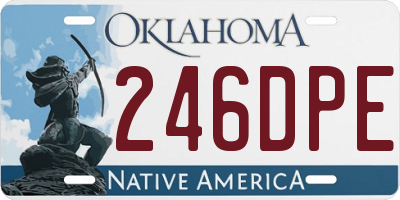 OK license plate 246DPE