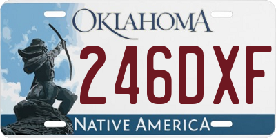 OK license plate 246DXF