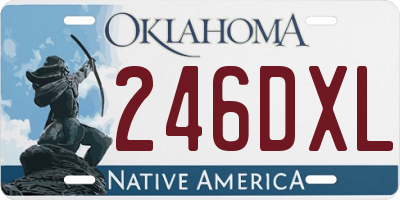 OK license plate 246DXL