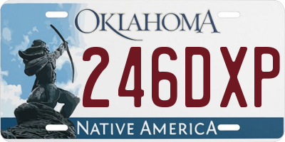 OK license plate 246DXP