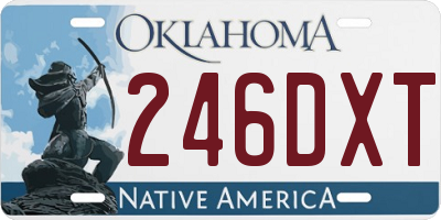 OK license plate 246DXT