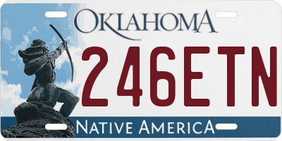 OK license plate 246ETN