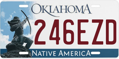 OK license plate 246EZD
