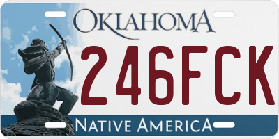 OK license plate 246FCK