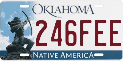 OK license plate 246FEE