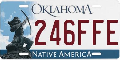 OK license plate 246FFE