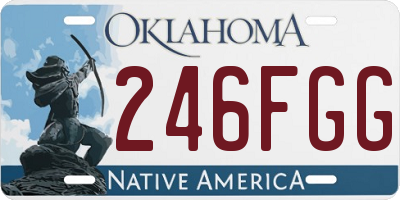 OK license plate 246FGG