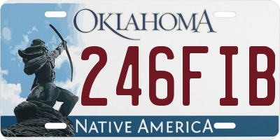 OK license plate 246FIB