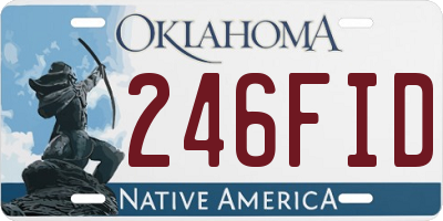 OK license plate 246FID