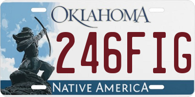 OK license plate 246FIG