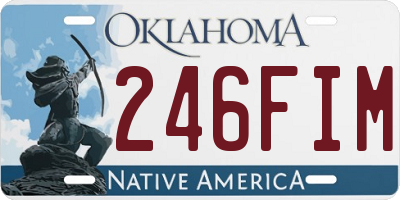 OK license plate 246FIM